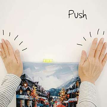 Under the Roof Decorating 5-100200 20 lbs Place&Push Canvas Hangers , White