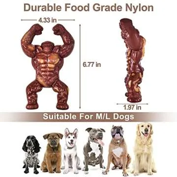 PETSTA Indestructible Dog Toys for Aggressive Chewers, Extreme Tough Dog Toys for Large Dogs, Real Beef Flavored, Dog Bone for Medium/Large Dogs Breed, Gifts for Dogs