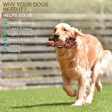 PETSTA Indestructible Dog Toys for Aggressive Chewers, Extreme Tough Dog Toys for Large Dogs, Real Beef Flavored, Dog Bone for Medium/Large Dogs Breed, Gifts for Dogs