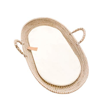 Stylish Seagrass Baby Changing Basket | Nursery Essential