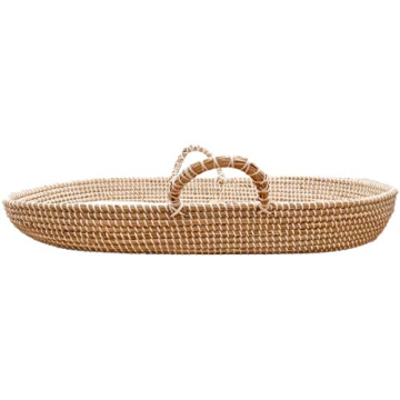 Stylish Seagrass Baby Changing Basket | Nursery Essential