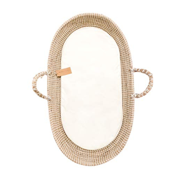 Stylish Seagrass Baby Changing Basket | Nursery Essential