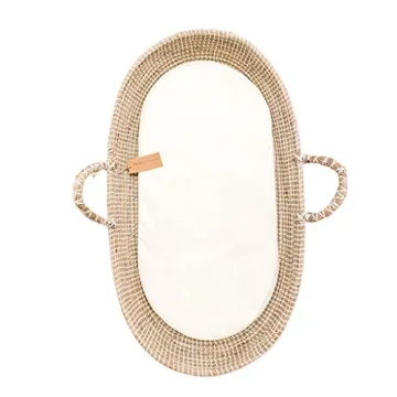 Stylish Seagrass Baby Changing Basket | Nursery Essential