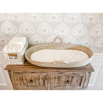 Stylish Seagrass Baby Changing Basket | Nursery Essential