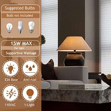 PSXPSXO Black Ceramic Table Lamp 20.4" Rustic Farmhouse Table Lamps Handmade Ceramic Lamp Body with White Textured Shade Bedside Nightstand Lamp for Living Room Bedroom Office