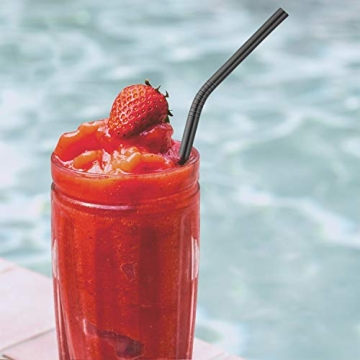 Hiware 12-Pack Black Stainless Steel Straws for Tumblers