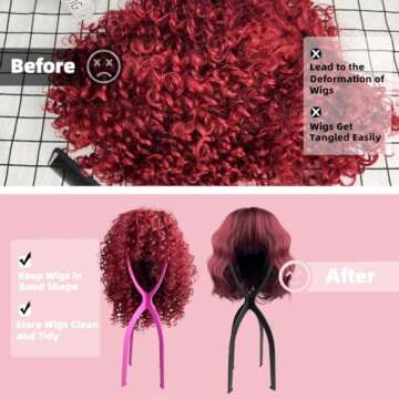 HAYAHAIR Wig Stand Holder, Premium Portable Collapsible Wig Holder for Multiple Wigs