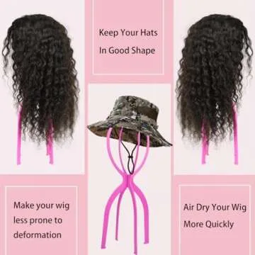 HAYAHAIR Wig Stand Holder, Premium Portable Collapsible Wig Holder for Multiple Wigs