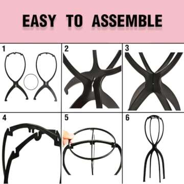 HAYAHAIR Wig Stand Holder, Premium Portable Collapsible Wig Holder for Multiple Wigs