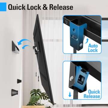 Mounting Dream Studless TV Wall Mount for Most 26-60 Inch TVs, No Drill TV Mount with Loading Capacity 100lbs, Max Vesa 400 x 400mm, Drywall TV Wall Mount Bracket, Easy Install, Low Profile, MD6230-M