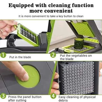 Vegetable Chopper, 14 in 1 Food Chopper, Vegetable Chopper with Container, Multifunctional Food Chopper Cutter for Onion, Potato, Carrot, Cheese and Garlic, Veggie with 8 blades and Strainer Basket