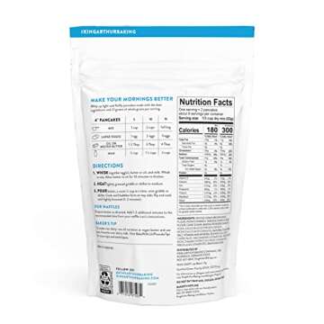 King Arthur Gluten Free Classic Pancake Mix: Fluffy, Delicious Breakfast Delight - Non-GMO, Kosher Certified, 15 oz (Pack of 6) - Makes Perfect Pancakes and Waffles with 21g Whole Grains per Serving