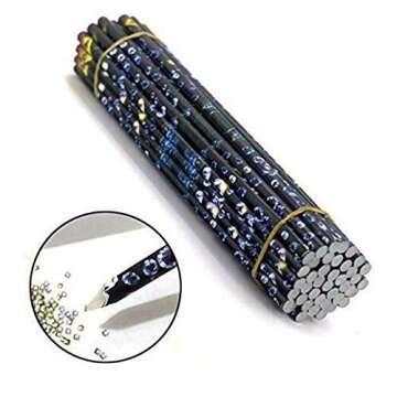 Wixine 2Pcs Gem Crystal Rhinestones Picker Pencil - Nail Art Tool