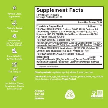 HUM Flatter Me Digestive Enzymes for Bloating Relief