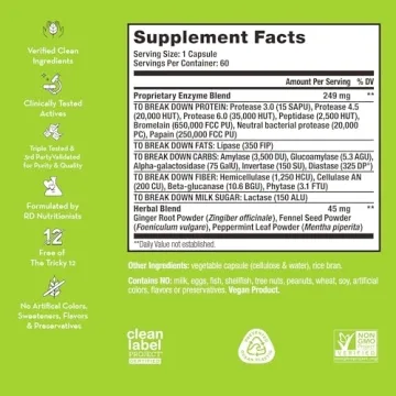 HUM Flatter Me Digestive Enzymes for Bloating Relief