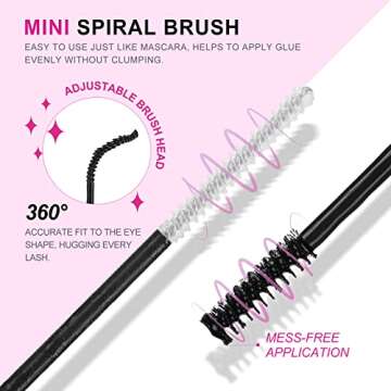 Lash Bond and Seal, CALAILIS Cluster Lash Glue for Lash Clusters Strong Hold and Long Lasting 72 Hours Bond and Seal Lash Glue Waterproof Non-irritating Suitable for Sensitive Eyelash Glue