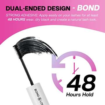 Lash Bond and Seal, CALAILIS Cluster Lash Glue for Lash Clusters Strong Hold and Long Lasting 72 Hours Bond and Seal Lash Glue Waterproof Non-irritating Suitable for Sensitive Eyelash Glue