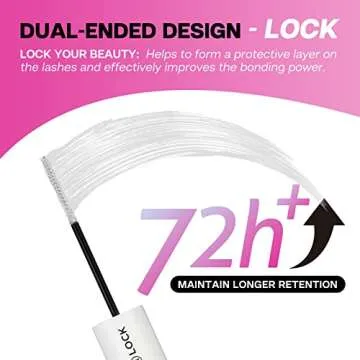 Lash Bond and Seal, CALAILIS Cluster Lash Glue for Lash Clusters Strong Hold and Long Lasting 72 Hours Bond and Seal Lash Glue Waterproof Non-irritating Suitable for Sensitive Eyelash Glue