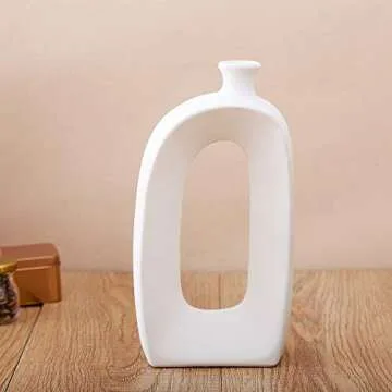 Anding White Ceramic Vase - 3 Set Vases. Matte Design - Modern Vase Decoration. Perfect Home Decoration Vase (LY688set)