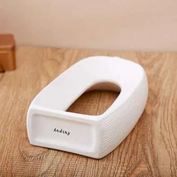 Anding White Ceramic Vase - 3 Set Vases. Matte Design - Modern Vase Decoration. Perfect Home Decoration Vase (LY688set)