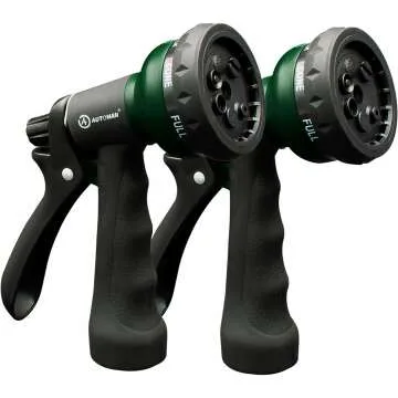AUTOMAN Garden Hose Nozzle - 2 Pack with 7 Patterns