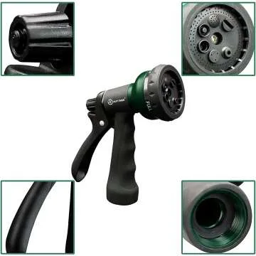 AUTOMAN Garden Hose Nozzle - 2 Pack with 7 Patterns