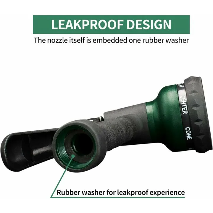 AUTOMAN Garden Hose Nozzle - 2 Pack with 7 Patterns