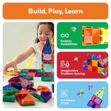 PicassoTiles Mini Magnetic Building Blocks for Creative Play
