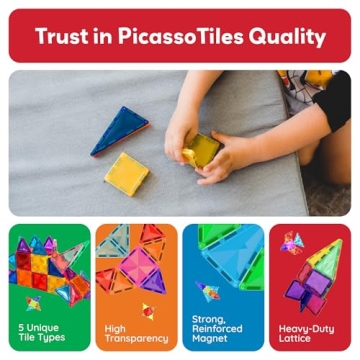 PicassoTiles Mini Magnetic Building Blocks for Creative Play