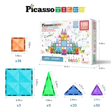 PicassoTiles Mini Magnetic Building Blocks for Creative Play