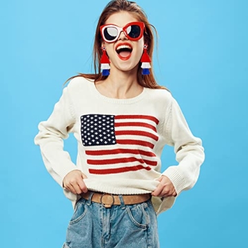 Patriotic Tassel Beaded Earrings for 4th of July Celebrations