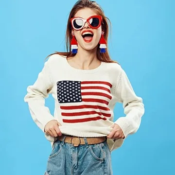 Patriotic Tassel Beaded Earrings for 4th of July Celebrations