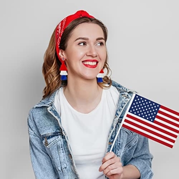 Patriotic Tassel Beaded Earrings for 4th of July Celebrations