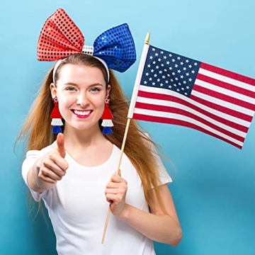 Patriotic Tassel Beaded Earrings for 4th of July Celebrations