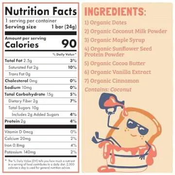 Skout Organic French Toast Frenzy Kids Snack Bars (18 Pack) | Organic Kids Snack Bars | Plant-Based Nutrition | Vegan | Gluten, Dairy, Grain, Peanut, Tree Nut & Soy Free