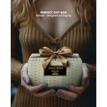 96NORTH Luxury White Sage Candle | Large 3 Wick Jar Candle | Up to 50 Hours Burning Time | 100% Natural Soy Wax | Relaxing Aromatherapy Aesthetic Candles | Housewarming Gift for Men and Women