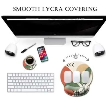 HOPONY Ergonomic Mouse Pad with Wrist Support Gel Rest, Comfortable for Computer, Laptop, Pain Relie...