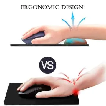 HOPONY Ergonomic Mouse Pad with Wrist Support Gel Rest