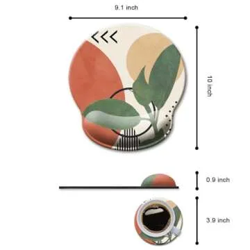 HOPONY Ergonomic Mouse Pad with Wrist Support Gel Rest