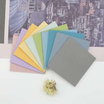 Dreamty Transparent Sticky Note Pads 3x3 PET Waterproof Self-Adhesive Memo, Pack of 10, 500 Sheets (Colorful, 1.76x1.76)