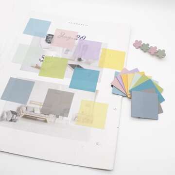 Dreamty Transparent Sticky Note Pads 3x3 PET Waterproof Self-Adhesive Memo, Pack of 10, 500 Sheets (Colorful, 1.76x1.76)