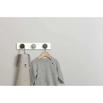 Lego Wall Hanger Rack - Coat Rack with 3 Hooks for Hanging Coats, Backpacks, Hats | Perfect Kids Lego Room Decor | Assorted Colors - Black, Grey, Dark Grey