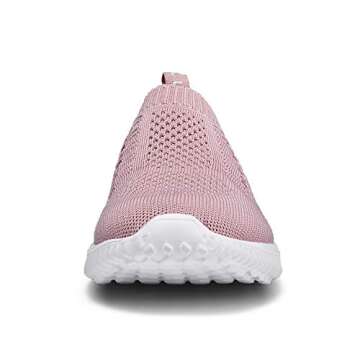 TIOSEBON Women's Athletic Walking Shoes Casual Mesh - Comfortable Work Sneakers 7.5 US Mauve