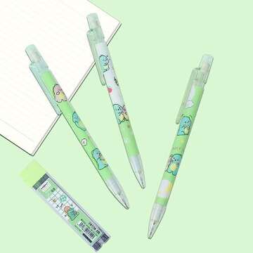 Cute Mechanical Pencil Set - 4pcs Kawaii Stationary