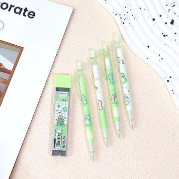 Cute Mechanical Pencil Set - 4pcs Kawaii Stationary