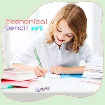 Cute Mechanical Pencil Set - 4pcs Kawaii Stationary
