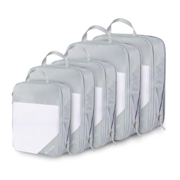 Compression Packing Cubes for Travel - 5 Set & Organize Easily