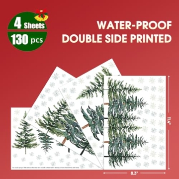 Horaldaily 130 PCS Christmas Window Cling Sticker Set