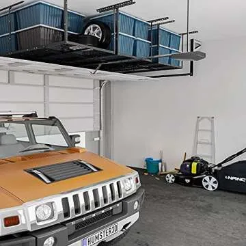 FLEXIMOUNTS 3x8 Overhead Garage Storage Rack,Adjustable Garage Storage Organization Systerm,Heavy Du...