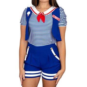 Costume Agent Adult Womens Robin Ahoy Sailor Halloween Costume Cosplay Set (Small/Medium)